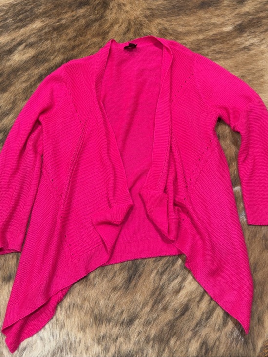Worthington Sweaters - Worthington Hot Pink Open-Front Cardigan